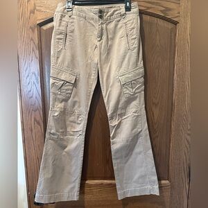 Banana‎ Republic Womens Khaki Cargo Pants Size 6 Stretch Bootcut Utility Tan